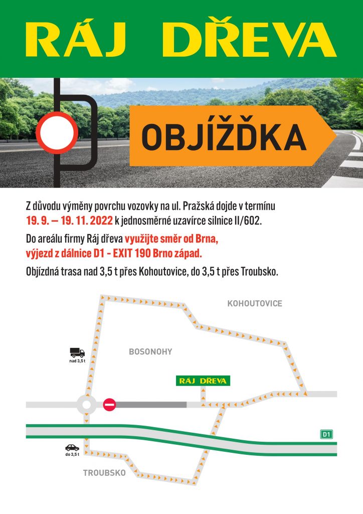 Objížďka od 19. 9. 2022